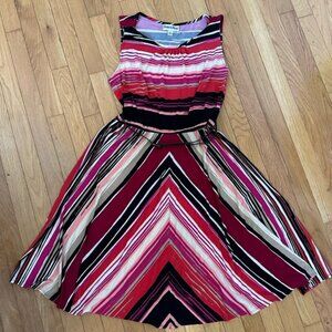 Women’s Danny & Nicole Striped Pink and Black Dress Size 14